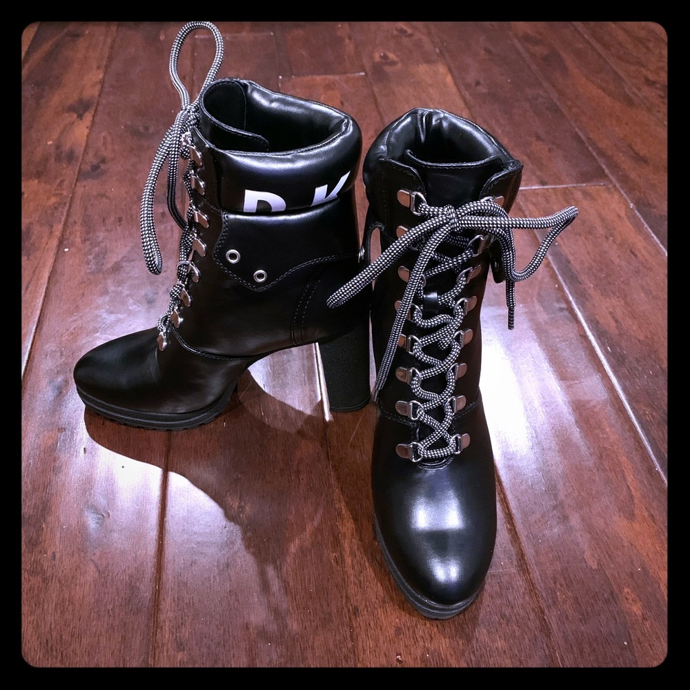 New DKNY Lace Up Boots